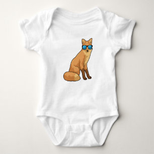 Fox with Sunglasses Baby Bodysuit
