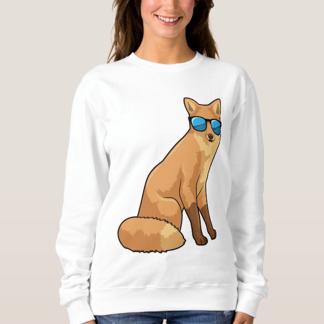 Fox with Sunglasses Sweatshirt (Front)