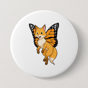 Fox with Wing 7.5 Cm Round Badge