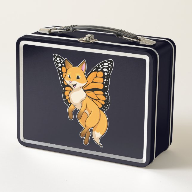 Fox with Wing Metal Lunch Box (Front)