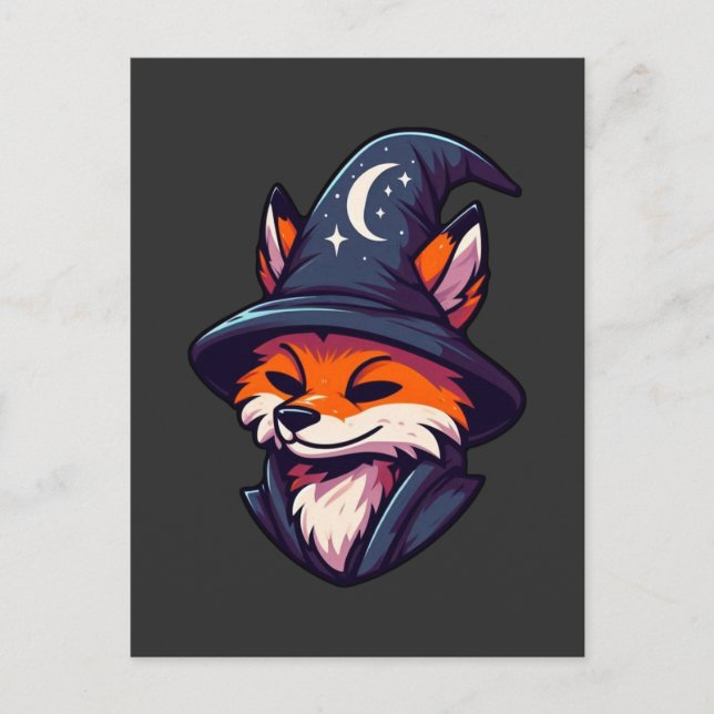 Fox Wizard - Magic Fantasy Postcard (Front)
