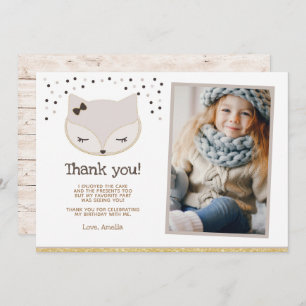 Fox, Wonderland Thank you cards with photo