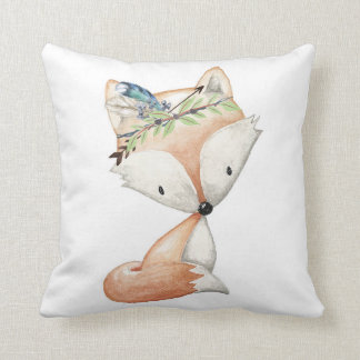 Fox Woodland Boho Baby Boy Nursery Pillow Decor