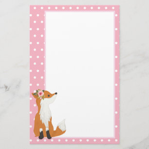 fox, woodland, cute, girly, fun, stationery