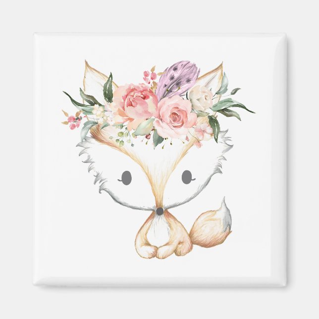 fox woodland, cute magnet (Front)