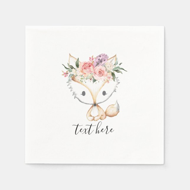 fox woodland, cute napkin (Front)