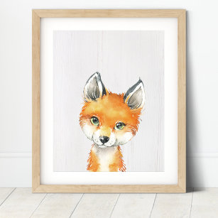 Fox Woodland Nursery Art Print