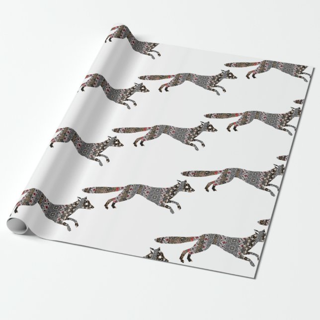 Fox Wrapping Paper (Unrolled)