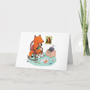 Fox Writes a Letter by Rosalinde Bonnet Thank You Card