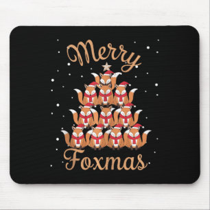 Fox Xmas Tree Foxes Christmas Tree Tank Top Mouse Pad