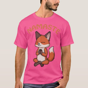 Fox Yoga Funny Fox Lovers Cute Namaste Yoga T-Shirt
