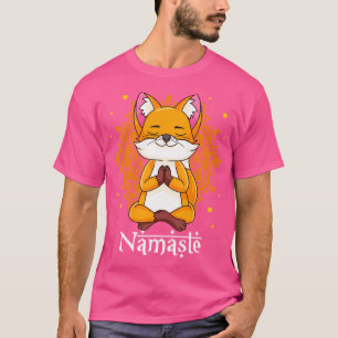 Fox Yoga Namaste Fox Lovers Cute Namaste Yoga T-Shirt