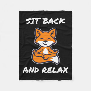Fox Yoga Sit Back And Relax Fleece Blanket