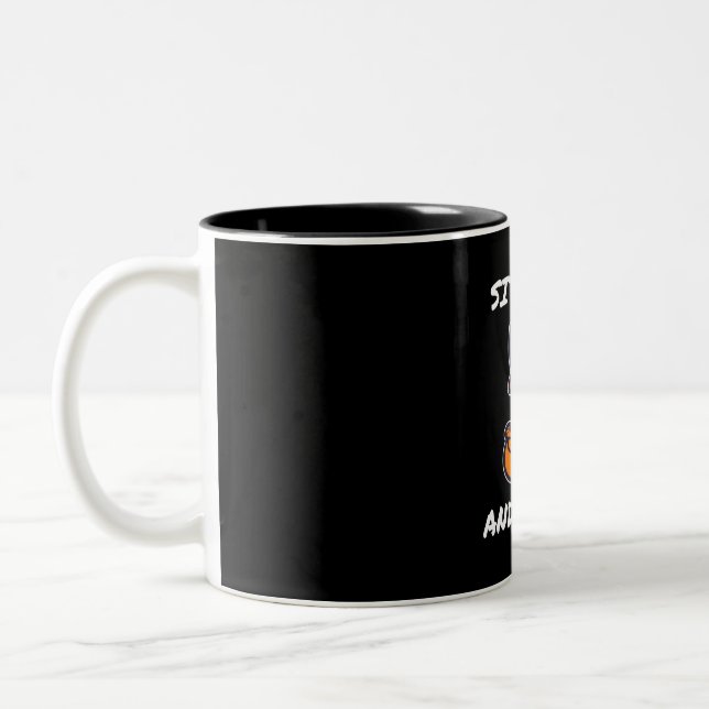 Fox Yoga Sit Back And Relax Two-Tone Coffee Mug (Left)
