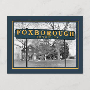 Foxborough Sign Postcard