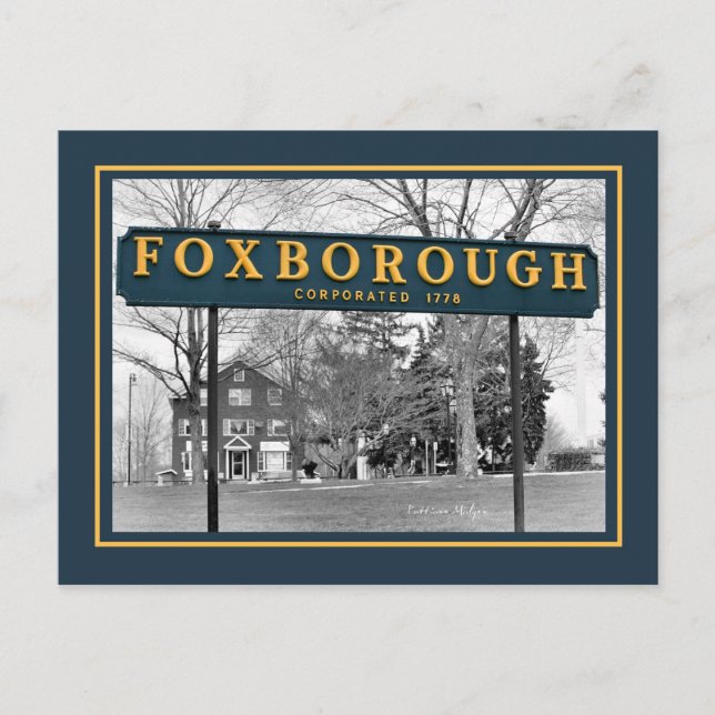 Foxborough Sign Postcard (Front)