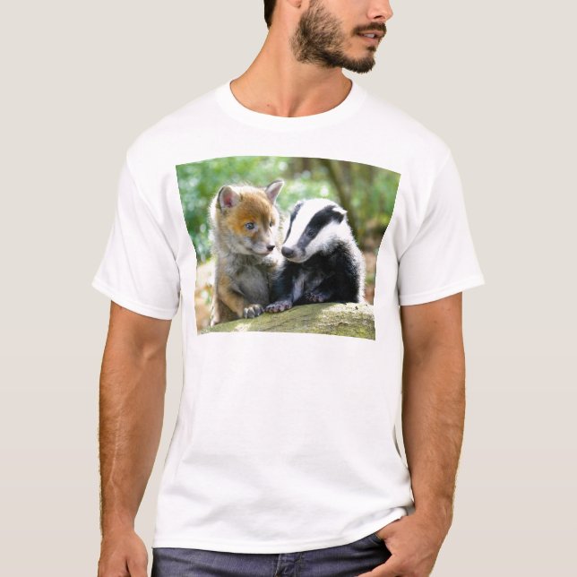 Foxcub & Badger Cute! T-Shirt (Front)