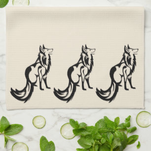 Foxed Tan Tea Towel