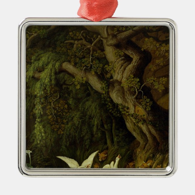 Foxes and Geese Metal Tree Decoration (Front)