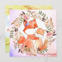 Foxes Baby Shower Invitation