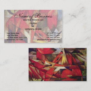 Foxes by Franz Marc, Füchse, Vintage Expressionism Business Card