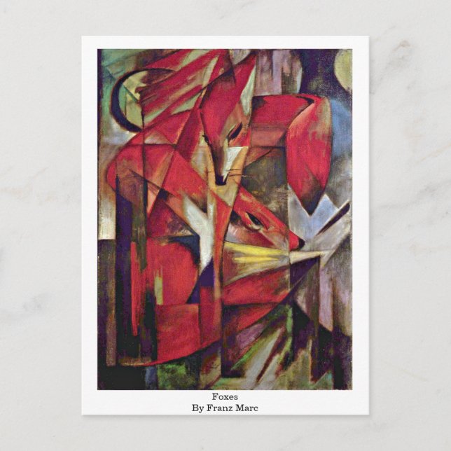 Foxes By Franz Marc Postcard (Front)