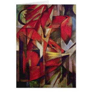 Foxes by Franz Marc, Vintage Abstract Cubism Art