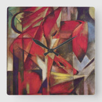 Foxes by Franz Marc, Vintage Abstract Cubism Art