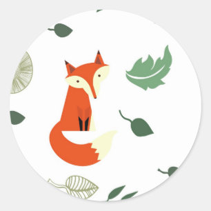 Foxes Classic Round Sticker