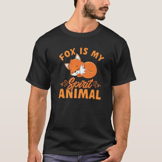 Foxes Cute Kids Boys Girls Fox Is My Spirit Animal T-Shirt (Front)