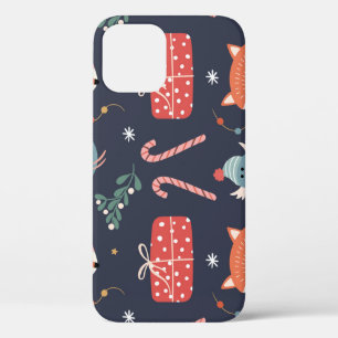 Foxes & Gifts: Christmas Seamless Pattern iPhone 12 Case