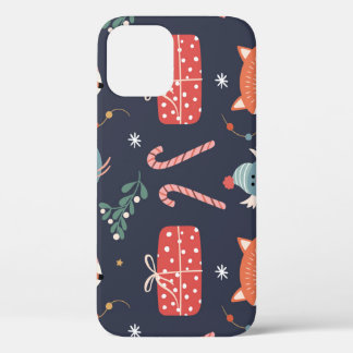 Foxes & Gifts: Christmas Seamless Pattern iPhone 12 Case