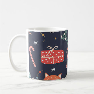 Foxes & Gifts: Christmas Seamless Pattern Coffee Mug
