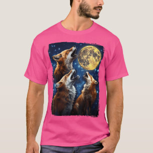 Foxes Howling At Moon Fox T-Shirt