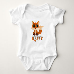 Foxes Make Me Happy Baby Bodysuit