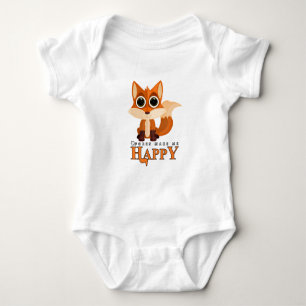 Foxes Make Me Happy Baby Bodysuit