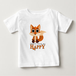 Foxes Make Me Happy Baby T-Shirt