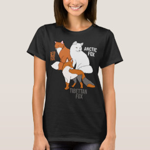 Foxes Of The World Funny Fox Animals I Fox T-Shirt