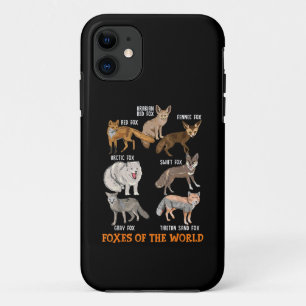 Foxes Of The World Funny Fox Stuff Animals Educati Case-Mate iPhone Case