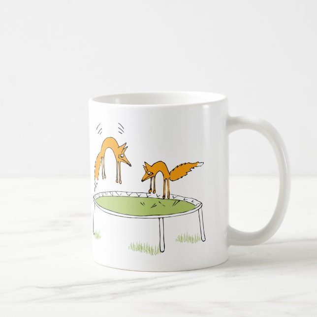 Foxes on Trampoline Mug (Right)