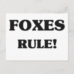 Foxes Rule Postcard