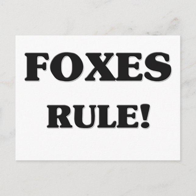 Foxes Rule Postcard (Front)