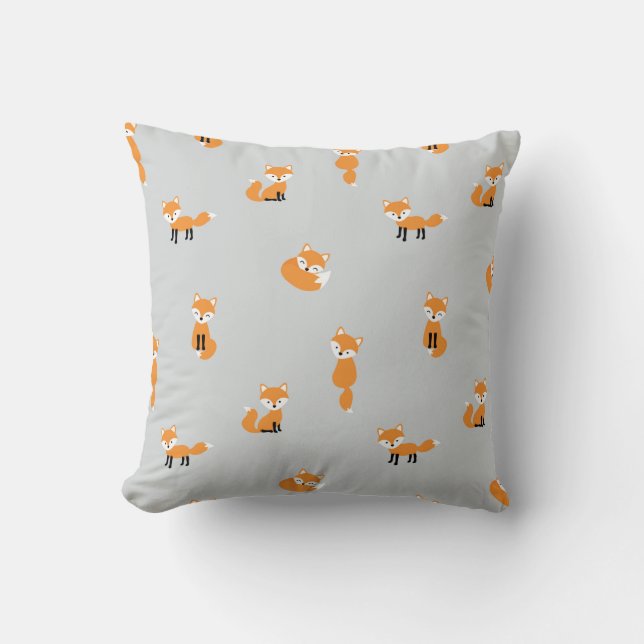 Foxes seamless pattern cushion (Front)