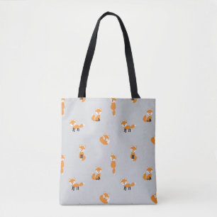 Foxes seamless pattern tote bag