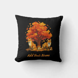 Foxes Throw Pillow
