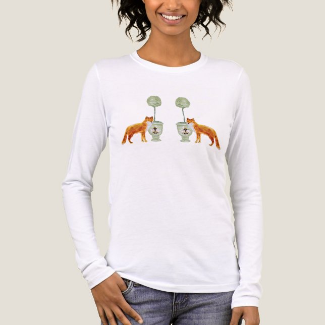 Foxes & Topiaries long sleeve shirt (Front)