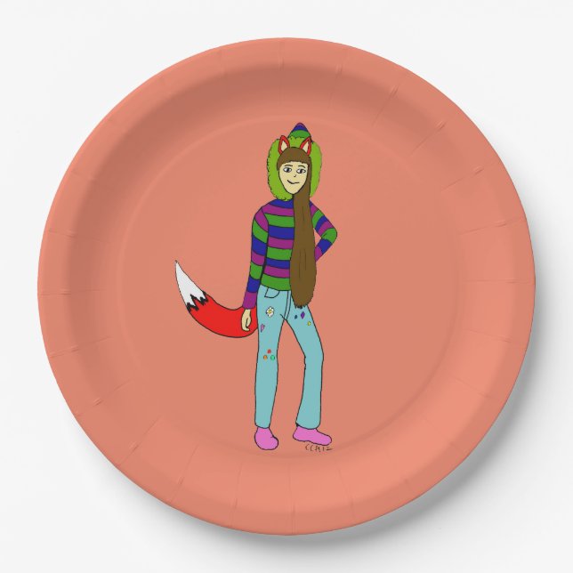 foxgirl     paper plate (Front)