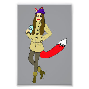 Foxgirl photo print