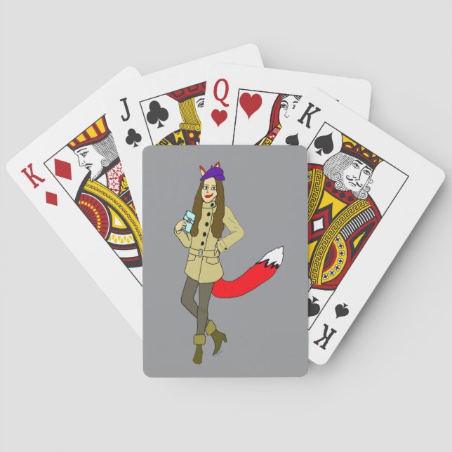 Foxgirl  playing cards (Back)