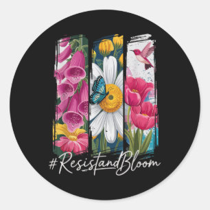 Foxglove Daisy Tulip Spring Flower  Classic Round Sticker